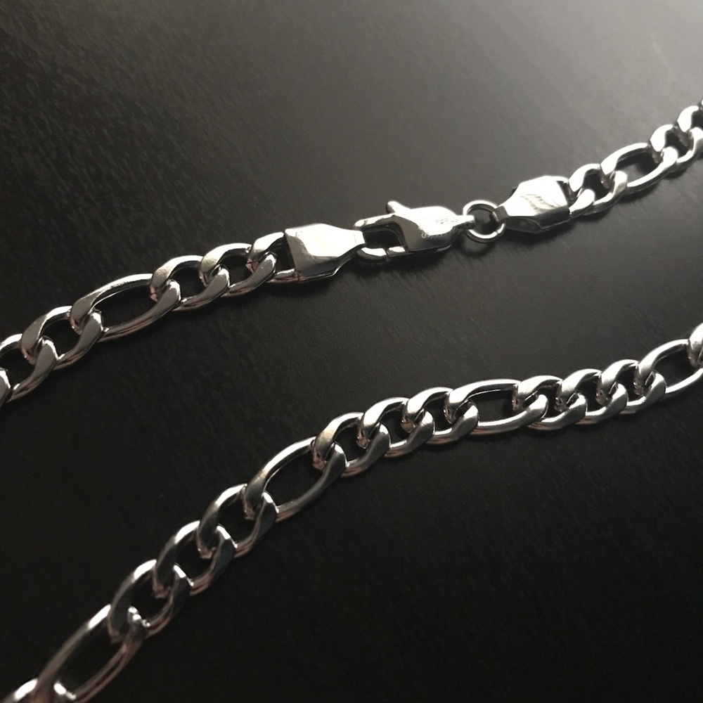 Silver Figaro Chain 18 Inch - Picture 5 of 8